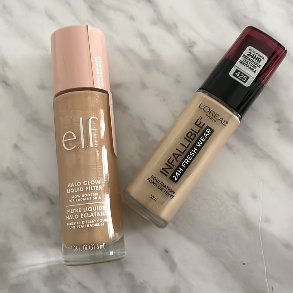 Face Set: elf Halo Glow & Loreal Infallible 24H Fresh Wear Foundation